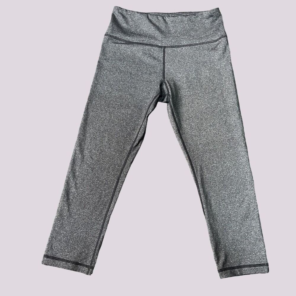 Lululemon Wunder Under Crop Hi-Rise *21" Heathered Black Size XS